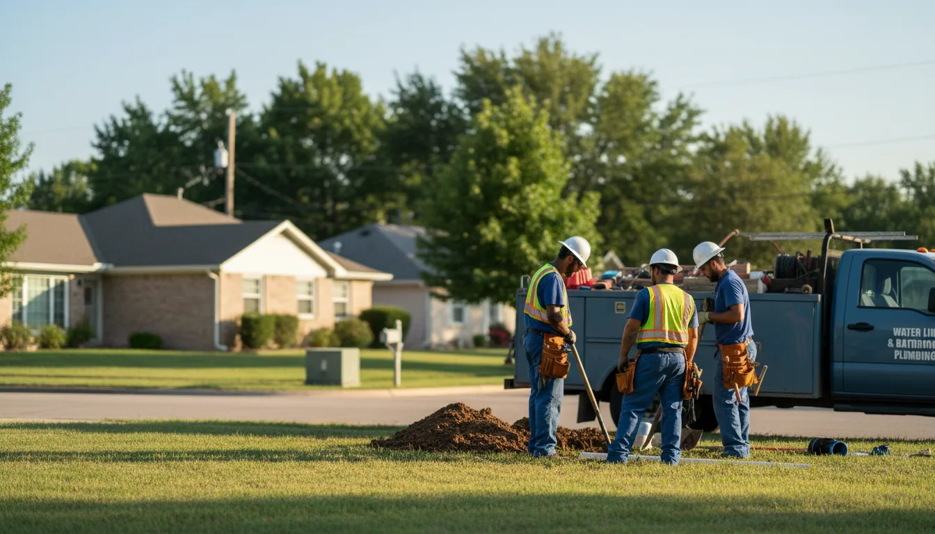 Residential water line and bathroom plumbing service in Pleasant View, TN